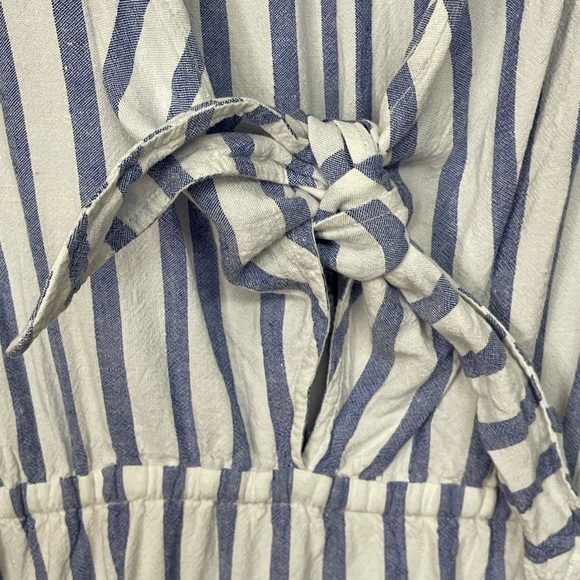 Rails Revolve Cap Sleeve Front Tie Charolette Grenadine Stripe Mini Dress, Small - Picture 8 of 10